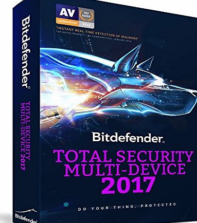 Bitdefender Total Security Multi Device 2017 - 5 Devices, 1 year [Download Licence Key Only] Sent by email